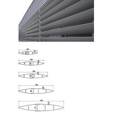 Nouvelle conception Aluminium Airfoil Louvers